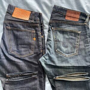 Pair of mens denim jeans 30 x 30, Brave Star, AG Adriano Goldschmied